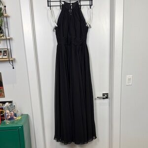 Azazie High Neck Maxi Dress in Black